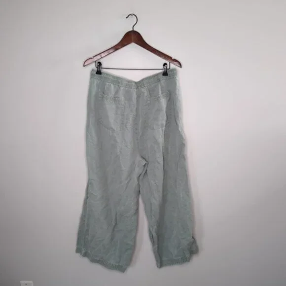 Joie Linen Lyocell Wide Leg Cargo Coastal Relaxed Lightweight Stretch Pants XL - Picture 3 of 9